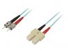 Fiber patch cord, SC/UPC, ST/UPC, duplex, OM3, blue, LAPP kabel
