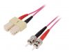 Fiber patch cord, SC/UPC, ST/UPC, duplex, OM4, purple, LAPP kabel