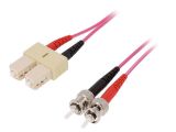 Fiber patch cord, SC/UPC, ST/UPC, duplex, OM4, purple, LAPP kabel, 2m