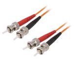 Fiber patch cord, ST/UPC, ST/UPC, duplex, OM1, orange, LAPP kabel, 2m