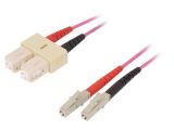 Fiber patch cord, LC/UPC, SC/UPC, duplex, OM4, purple, LAPP kabel, 2m