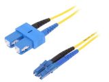 Fiber patch cord, LC/UPC, SC/UPC, duplex, OS2, yellow, LAPP kabel, 2m