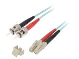 Fiber patch cord, LC/UPC, ST/UPC, duplex, OM3, blue, LAPP kabel, 2m