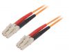 Fiber patch cord, LC/UPC, LC/UPC, duplex, OM2, orange, LAPP kabel