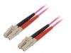 Fiber patch cord, LC/UPC, LC/UPC, duplex, OM4, purple, LAPP kabel