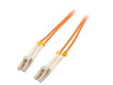 Fiber patch cord, LC/UPC, LC/UPC, duplex, OM2, orange, QOLTEC, 1m 127873