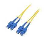 Fiber patch cord, SC/UPC, SC/UPC, duplex, OS2, yellow, QOLTEC, 1m