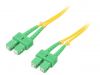 Fiber patch cord, SC/APC, SC/APC, duplex, OS2, yellow, QOLTEC