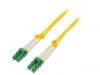 Fiber patch cord, LC/APC, LC/APC, duplex, OS2, yellow, QOLTEC
