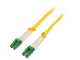 Fiber patch cord, LC/APC, LC/APC, duplex, OS2, yellow, QOLTEC, 1m