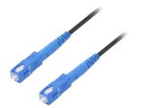 Fiber patch cord, SC/UPC, SC/UPC, simplex, OS2, black, QOLTEC, 50m 127973