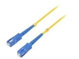 Fiber patch cord, SC/UPC, SC/UPC, simplex, OS2, yellow, QOLTEC, 2m