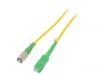 Fiber patch cord, FC/APC, SC/APC, simplex, OS2, yellow, QOLTEC