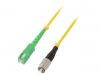 Fiber patch cord, FC/UPC, SC/APC, simplex, OS2, yellow, QOLTEC
