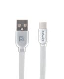 Кабел за телефон USB Type-C към USB, 1m, сребрист, REMAX