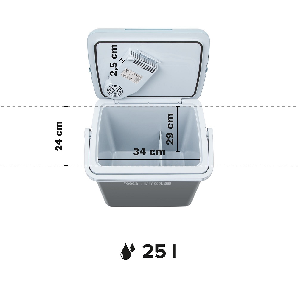 Хладилна чанта с функция охлаждане и затопляне, 25L, 12VDC/220-240VAC, TSA5001.1, Teesa