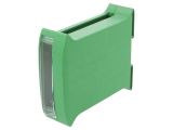 Enclosure for DIN rail, ABS, color green, 10.000035