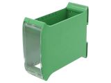 Enclosure for DIN rail, ABS, color green, 10.005045