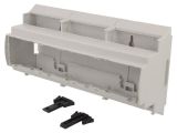 Enclosure for DIN rail, ABS, color gray, 15.1201000.BL