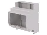 Enclosure for DIN rail, ABS, color gray, 25.0401000.BL