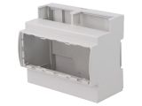 Enclosure for DIN rail, ABS, color gray, 25.0606000.BL