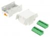 Enclosure for DIN rail, ABS, color light gray