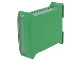 Enclosure for DIN rail, ABS, color green