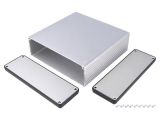 Кутия с панел, алуминий, цвят сив, 1455T1601