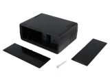 Кутия с панел, ABS, цвят черен, KM-35BN BK