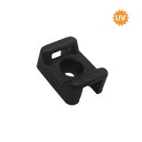 Base for cable ties, BY90-01322, 21.3x15.3x8.3mm, black, pack of 100 pcs.