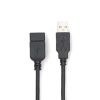 Кабел USB-A/M към USB-A/F, 3m, черен, CCGB60010BK30, NEDIS
