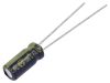 Capacitors, electrolyte, low impedance, 100uF, 10V, THT, Ф5x11mm