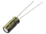 Capacitor, electrolyte, low impedance, 47uF, 25V, THT, Ф5x11mm 130243