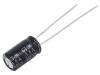 Capacitors, electrolyte, low impedance, 220uF, 25V, THT, Ф6.3x11mm