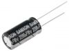 Capacitors, electrolyte, low impedance, 2200uF, 10V, THT, Ф10x20mm