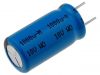 Capacitors, electrolyte, low impedance, 1000uF, 10V, THT, Ф10x20mm