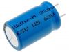 Capacitors, electrolyte, low impedance, 220uF, 63V, THT