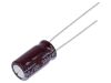 Capacitors, electrolyte, low impedance, 390uF, 10V, THT, Ф8x15mm