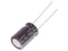 Capacitors, electrolyte, low impedance, 390uF, 16V, THT, Ф10x17mm