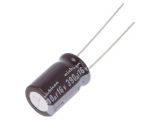 Capacitor, electrolyte, low impedance, 390uF, 16V, THT, Ф10x17mm