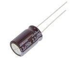 Capacitor, electrolyte, low impedance, 2.2uF, 350V, THT, Ф10x16mm