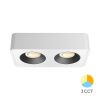 LED луна за повърхностен монтаж, двойна, 20W, 1800lm, 3в1, бяла, IP20, BH04-00060 - 1