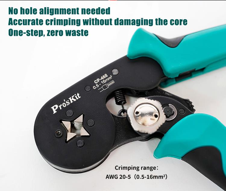 Crimping pliers, for cables, 0.5~16mm, CP-468, PRO'S KIT