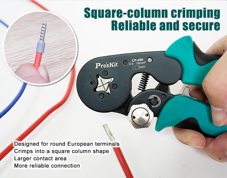 Crimping pliers, for cables, 0.5~16mm, CP-468, PRO'S KIT