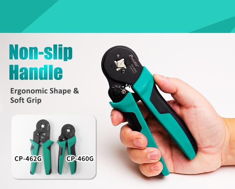 Клещи кримпващи, за кабелни накрайници, 156mm, CP-460G, PRO'S KIT