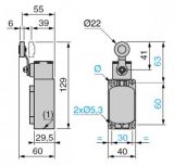Краен изключвател, XCK-S131, SPDT-NO+NC, 10A/400VAC, рамо с ролка - 2 - Викиват Краен изключвател, XCK-S131, SPDT-NO+NC, 10A/400VAC, рамо с ролка - 2