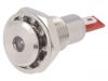Indicator lamp LED, DX0505/RD/12, 12VDC, red, IP67