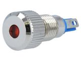Индикаторна лампа LED, GQ8F-D/O/12, 12VDC, оранжев, IP67