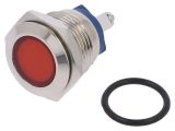 Индикаторна лампа LED, IND16-12R-S, 12VAC, червен