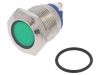 Indicator lamp LED, IND19-12G-S, 12VAC, green